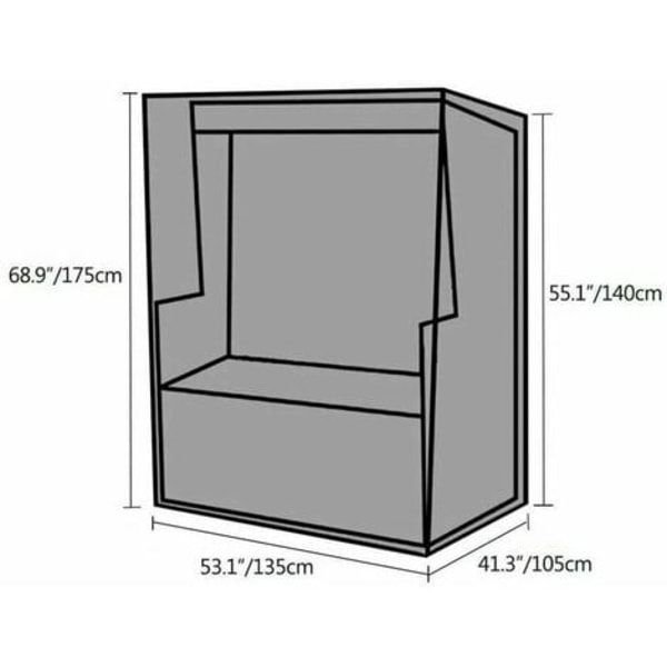 Strandhytte stol vanntett trekk 135 x 105 x 175 x 140 cm