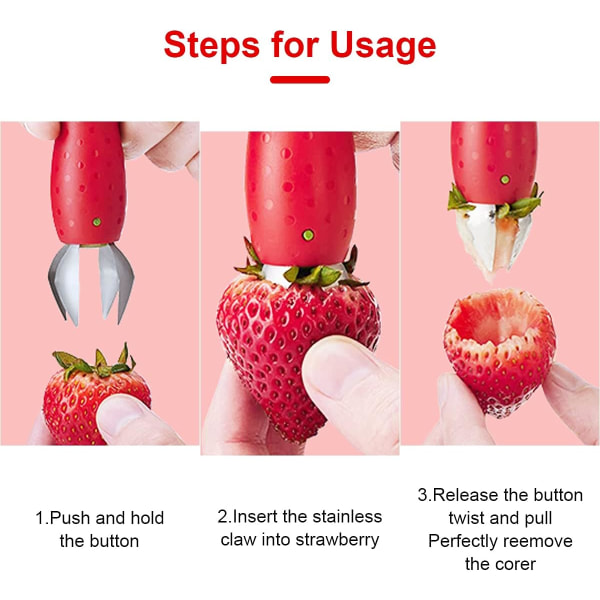 Jordgubbsborttagningsverktyg Jordgubbsstjälkblad Skalare Gem Remover Strawberry Top Leaf Remover Verktyg Skalare Jordgubbsstjälkblad Skalningsborttagare