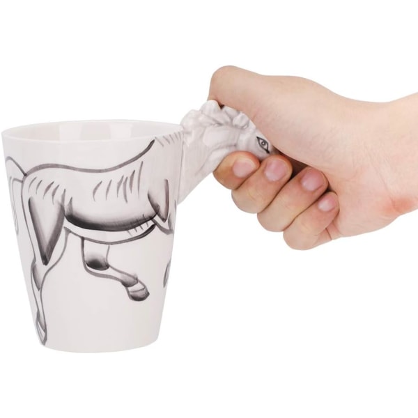 Stor kaffekopp 3D söt morgonkaffe vattenmugg Kreativ keramisk kontorsmugg med djur