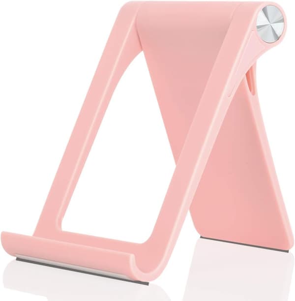 Telefonstativholder - Giftorld Multi-vinkel Justerbar Telefonbordstativ Nettbrettholder for iPhone Samsung Edge S6 Android Smarttelefon, Rosa Pink