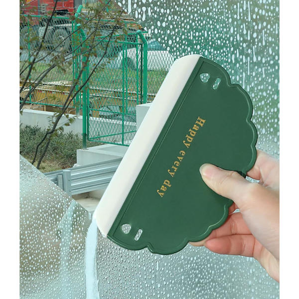 Kreativ molntorkare badrumsspegel tork toalett bänkskiva rengöringsborste mini glasstorkare (Grön)