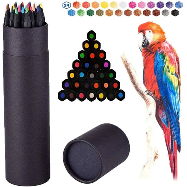 24/36 färgade pennor, färgat pennset för målarböcker, förvässade 24 colors