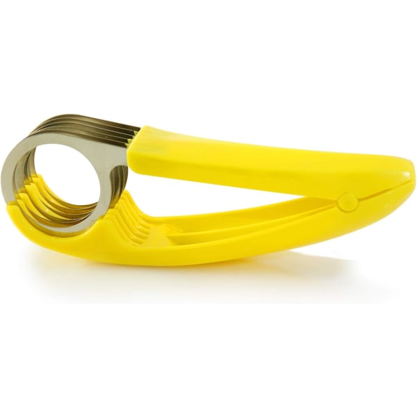 Bananskärare, Rostfritt Stål Frukt- och Grönsakssallad Skärare Köksredskap För banan, Korv, Jordgubbe, Druva (1 st)