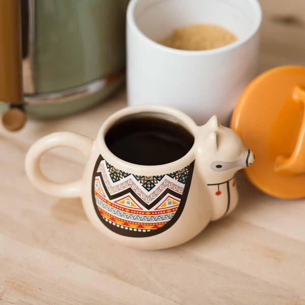 Lama Mugg, Keramik Beige 16.5 x 8.5 x 7 cm