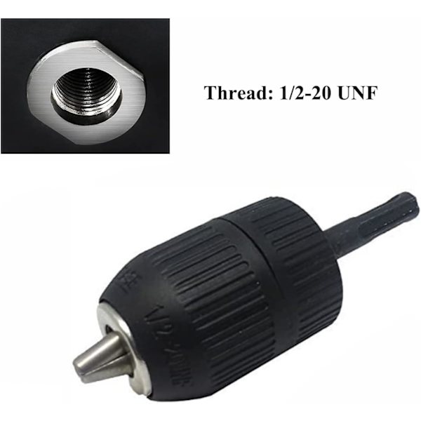 2-13mm Nyckellös chuck 1/2-20UNF Nyckellös chuck med SDS Plus adapter Borrtillbehör