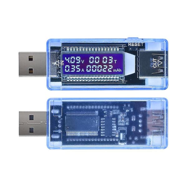 USB-oplader Multimeter Oplader Detektor Strømforbrugsmåler Spændingsmåler Digital Voltmeter