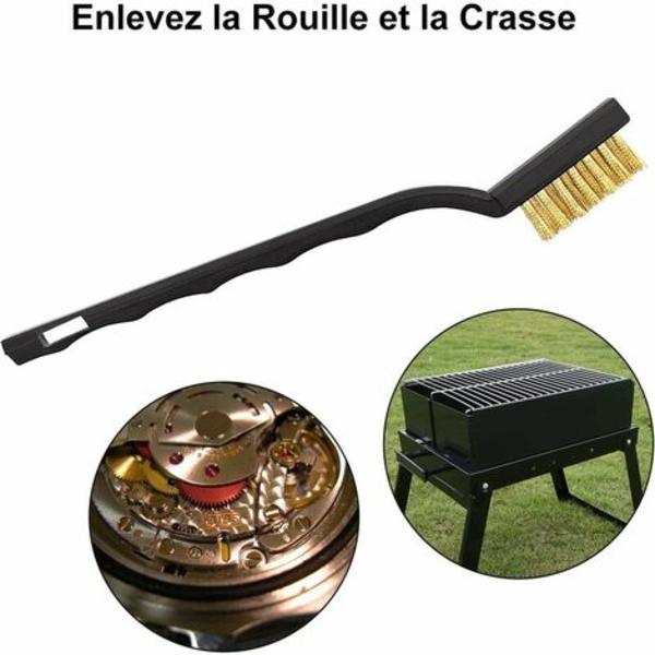 15 Versailles, 5 nailonharjaa, 5 messinkiharjaa, 5 ruostumattomasta teräksestä valmistettua harjaa (17 cm)