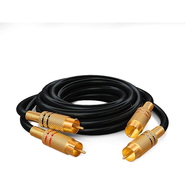 1,5 m RCA-audiokaapeli 2x RCA-liitin - 2x RCA-liitin HiFi-audiokaapeli RCA-liitin täysmetallipinnoite