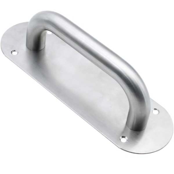 Skjutdörrshandtag Dörrhandtag i rostfritt stål Heavy Duty toalettdörrhandtagsskåp (200 mm x 65 mm/oval)