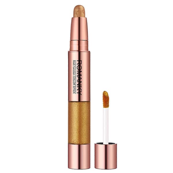ROMANKY Multi-Purpose Highlighter Øjenskygge Stick Sæt Flydende Øjenskygge Stick Ansigtskonturering 6,5g+1,8ml