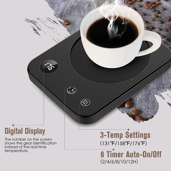 Kaffevarmer, smart kaffevarmer, kaffevarmer med automatisk avstengning, (kopp ikke inkludert)