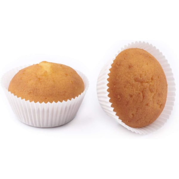 Standard vita cupcake liners 500 Count, ingen lukt, livsmedelsgodkänd och fettsäkra bakformar papper