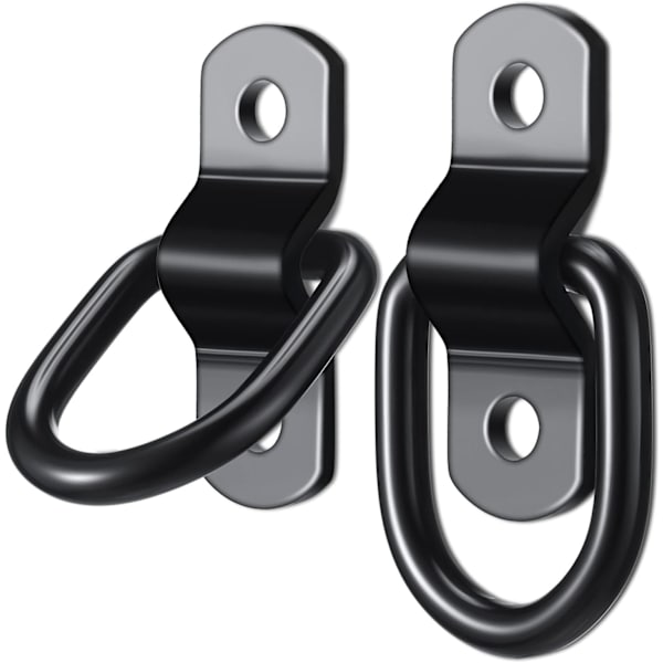 24 stk. D-ring surring 1/4 tommer rustfrit stål D-ring trailer D-ring monteringsplade til spændestropper bil lastbil sengplade