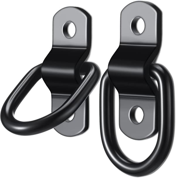 24 stk D-ring surring 1/4 tommers rustfritt stål D-ring tilhenger D-ring monteringsplate for sperre surringstropper bil lastebil sengplate