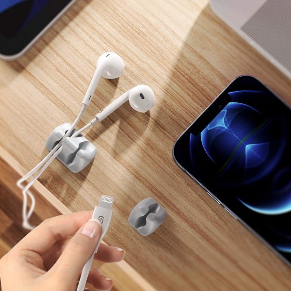 Cable Clip Organizer [5-PACK] Hantering Mini Cable Tidy Hållare Självhäftande kabel Cliphållare