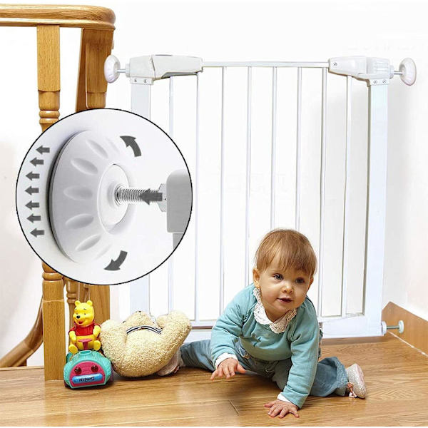Stykker Snap Baby Wall Protectors, gjengede pin-stenger, baby sikkerhetsbuffere for dørtrapper, for dører, vegger, kjæledyrtrapper, babyport