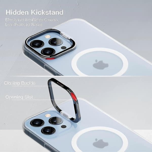 Magnetiskt skal med stativ Kompatibelt med Iphone 13 Pro Max/iphone 13 Pro/iphone 13, Stötsäkert skydd
