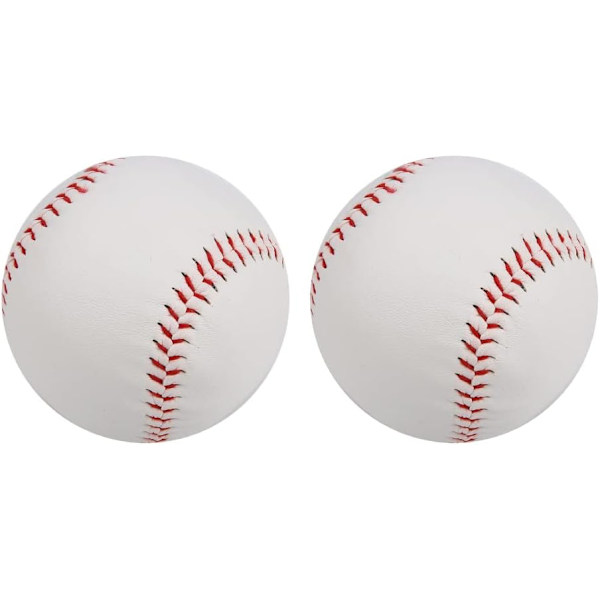 Professionell baseboll, PVC handsydd mjuk skumbaseboll för vuxna ungdomsträning professionell basebollspel (2 stycken)
