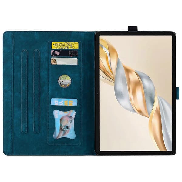 For Honor Pad X9a/Pad X9 Pro Etui Kortpladser Læder Tablet Stand Folio Cover Blomst Kat