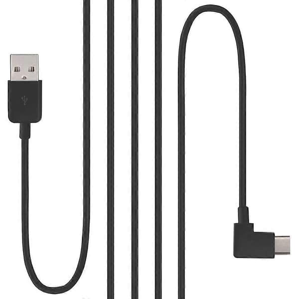 Vinkelret Type C USB-C til USB 2.0 Kabel 90 Graders Stik til Tablet & Mobiltelefon - Sort