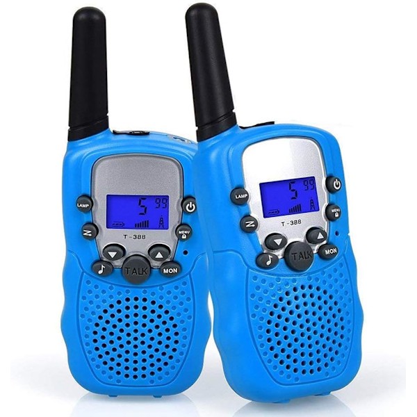 3x Kids Walkie Talkie, 2 Way Radio with 8 Channels LCD Display VOX Flashlight 10 Call Tones Channel  Toy for Kid (Battery Not Included)