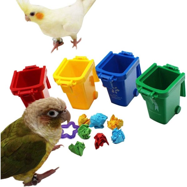 Färgklassificering Låda Fågelleksaker Undervisningsverktygslåda Papegojleksaker Pussel Interaktiva leksaker Lämplig för papegojakväkare Lovebirds