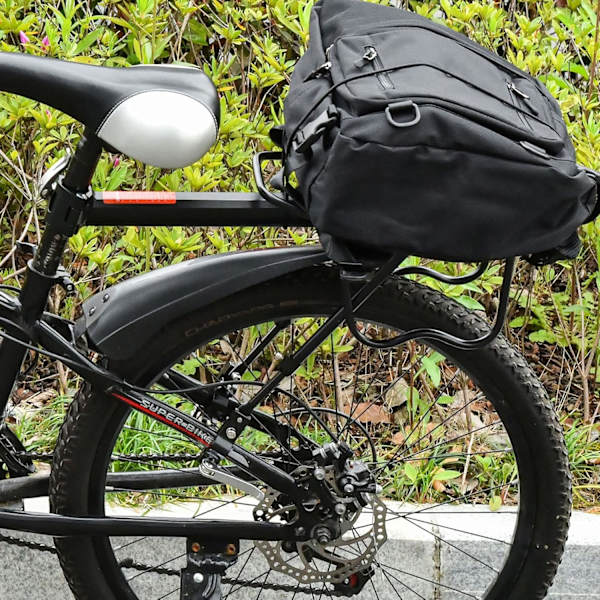Cykel Bagagebærer - Universal Bagagebærer - Justerbar Cykelopbevaring - Sort