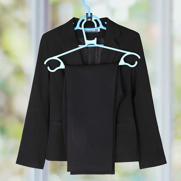 Tøjstativ-forbindelseskroge, 20 stk. Multi-Level Cascading Hanger Hooks, Plastik Heavy Duty Cascading Mini Hooks til pladsbesparelse, Sort