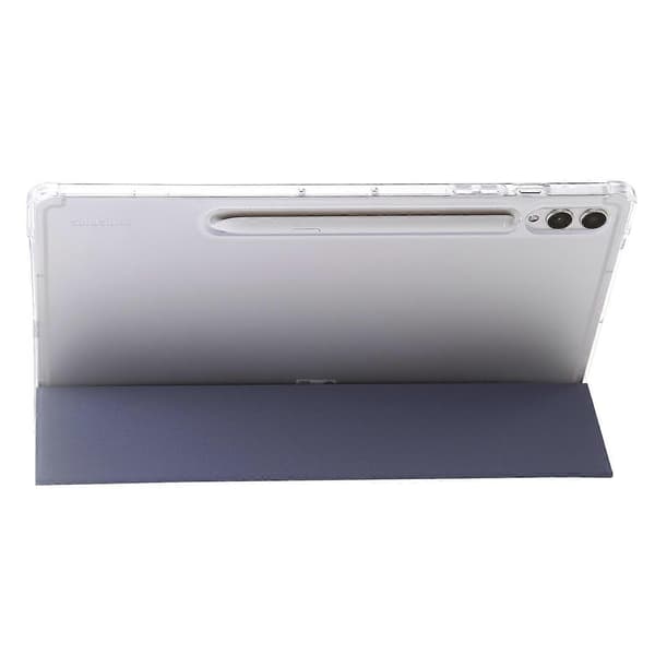 Fodral för Samsung Galaxy Tab S10+ Tri-Fold Ställ Läder+TPU+Akryl Klar Baksida Tablet Skydd
