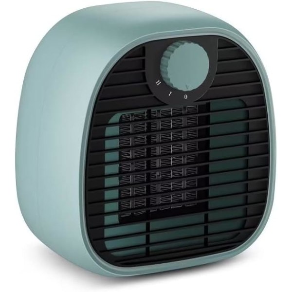 Värmefläkt, 650/1000W elektrisk värmefläkt, överhettning och anti-lutningsskydd, 2 uppvärmningslägen, badrum hemmakontor, säkerhet - tyst