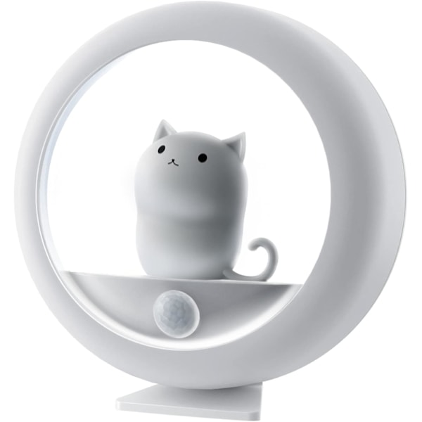 Ladattava liiketunnistimen yövalo - AIMILAR Magneettiset yövalot Säädettävä kirkkaus Stick-Anywhere Cat Lamp