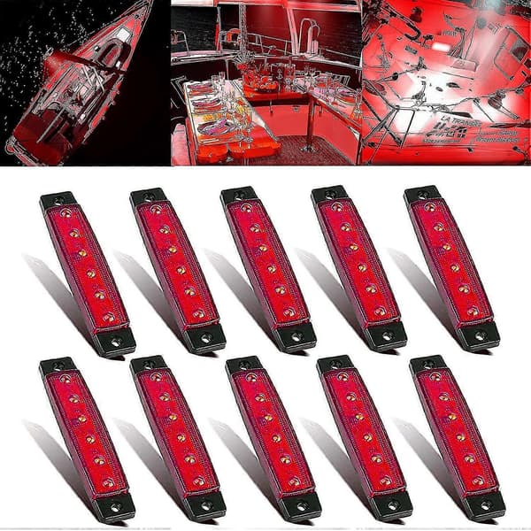 10 stk. marine skipslys, praktiske LED-interiørlys for skipsdekk, dekorative lys