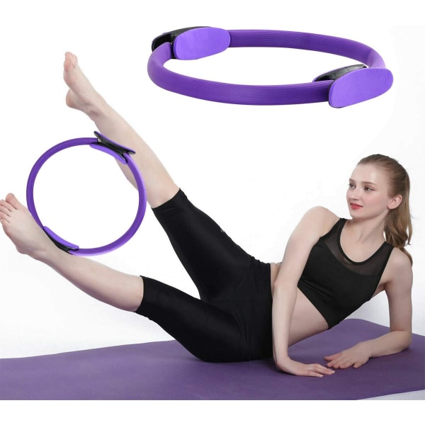Pilates Resistance Ring, Dubbla Handtag High Resistance Fitness Pilates Yoga Workout Ring för viktminskning Burning Fat Toning Abs Ben