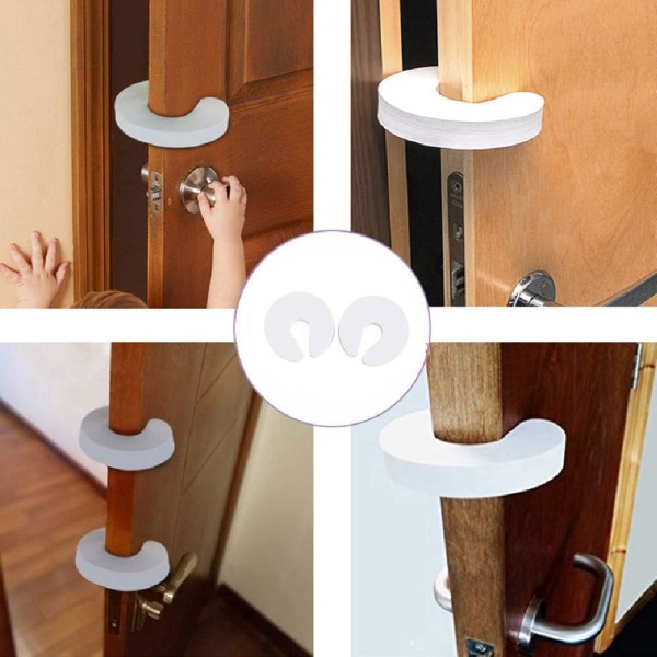 12 stk. dørbeskyttelse for barn - Beskytter mot slamming av dører i hjemmet, soverom og bad