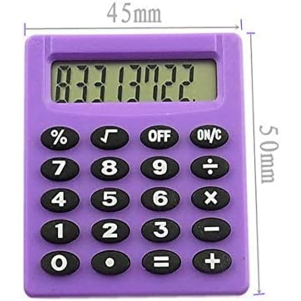 Lommeregner, 5 stk. 8-cifret elektronisk mini lommeregner til matematikundervisning, grundlæggende kontor