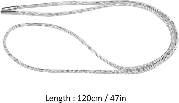 Kristallitimanttiketju, timanttinauhakengänkoriste White + black network 120cm
