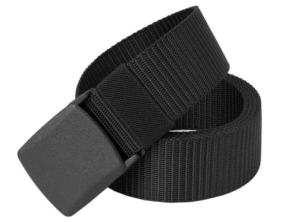 Taktiskt bälte / Militärbälte - 1.2m x 37mm black