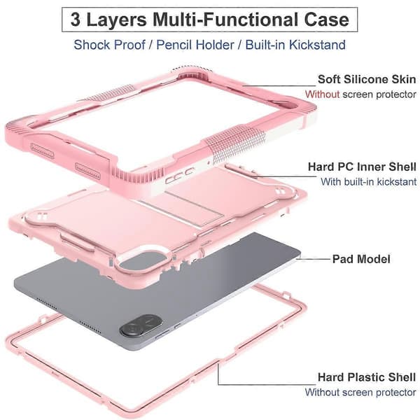 Skyddsfodral för Honor Pad X9 med Ställ Stöttåligt Silikon+PC Tablet Skydd