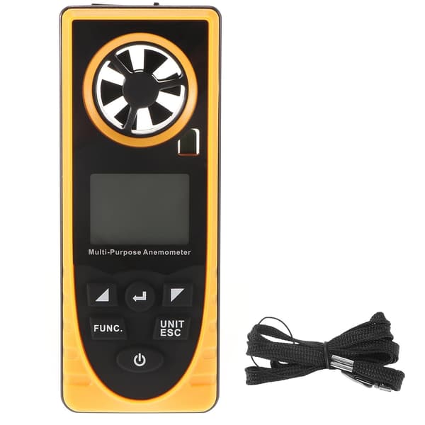 Anemometer, 8 i 1 Handhållen Digital Anemometer med LCD-display, Mätning av Vindhastighet, Luftfuktighet, Höjd och 8 Andra Mätfunktioner
