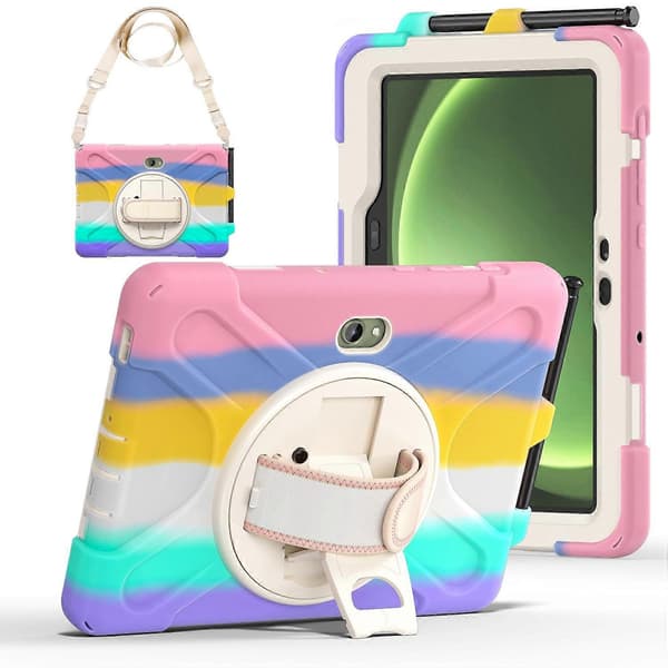 För Samsung Galaxy Tab Active5 Pro Ställfodral TPU PC Silikon Tablet Skydd med Axelrem