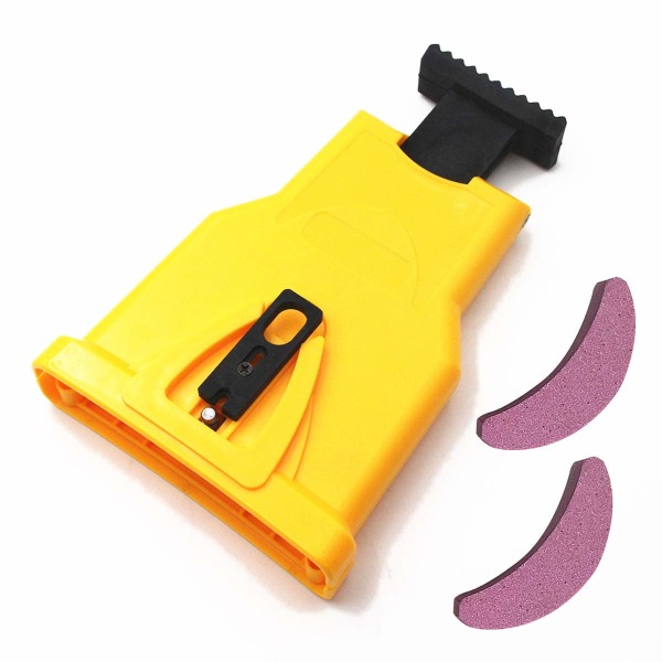 Motorsågsslipare för bärbart tandslipverktyg med 2-håls motorsågsblad, universal verktygssats för träbearbetning