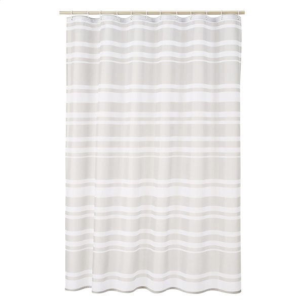 Dusjforheng i stoff - 72 x 72 tommer, for baderom 72''x72'' Gray Stripe