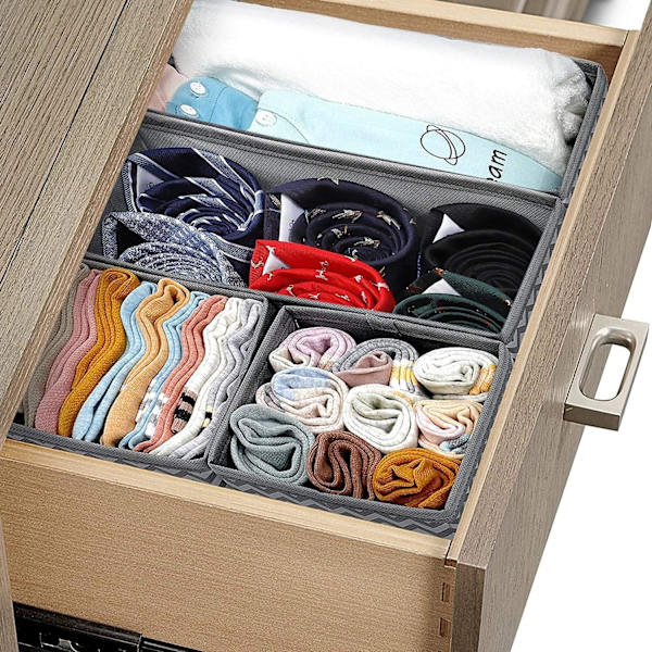 10 st Non-Woven Textil Öppna Förvaringslådor, Tyglåda, Fällbar Förvaringskub Kista för BH:ar, Sockor, Underkläder (10 st)