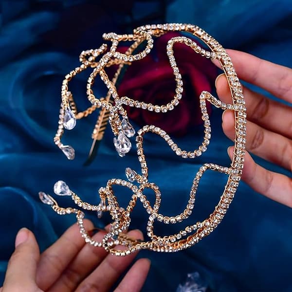 Rhinestone Hodeplagg, Kjoletilbehør, Hårbånd, Håndlagde Pannebånd