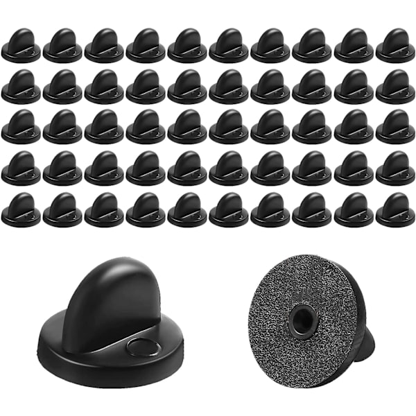 50 stk. 11,5 mm sommerfugle-koblingsnål bagside gumminål bagside udskiftning ensartet låsenål suspender stropnålholder