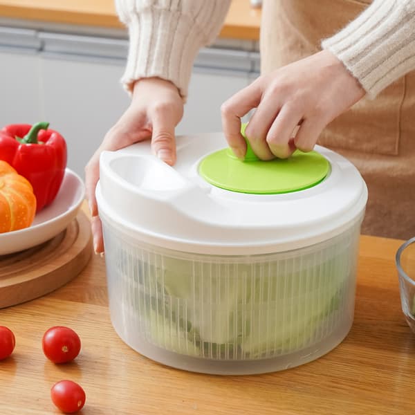 Stor salatslynge i plast, blad-tørrer, salat-afrander