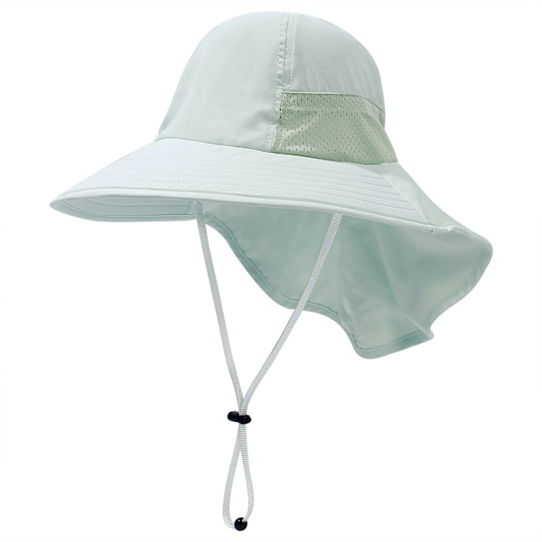 Sommerbaby Solhatt, Justerbar Beskyttelse Bredbremmet Strandhatt for Barn Jenter Gutter Black