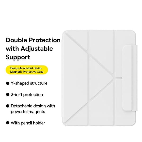 BASEUS Minimalist Series Y-formet magnetisk etui til iPad 10.2 (2021)/(2019)/(2020) Stativ Smart Cover
