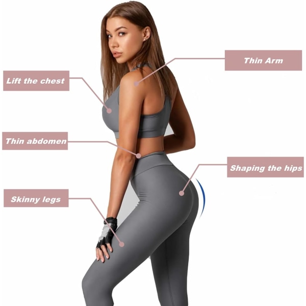 Figur 8 Stretchband i silikon med elastisk lina, motståndsband för kvinnor och elastisk yogastretcharm, ryggbröstanordning