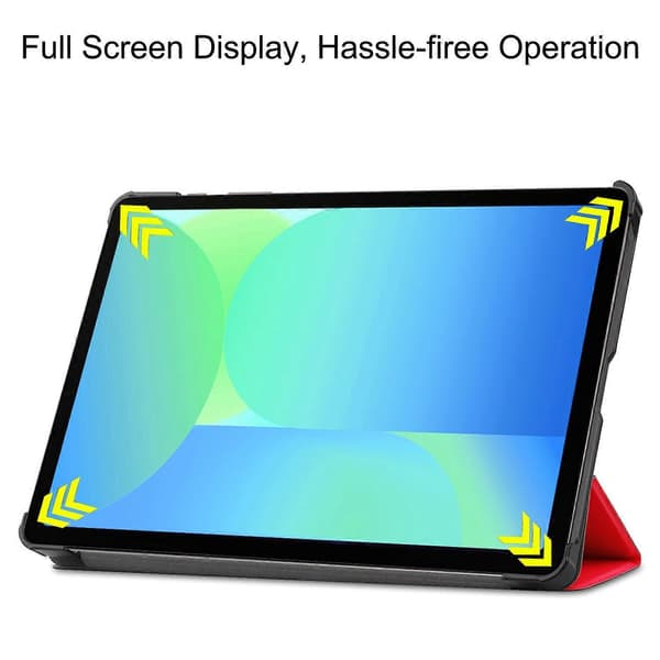 For Samsung Galaxy Tab S10 FE/S9 FE Deksel Anti-Fall Lær Stativ Tablettdeksel